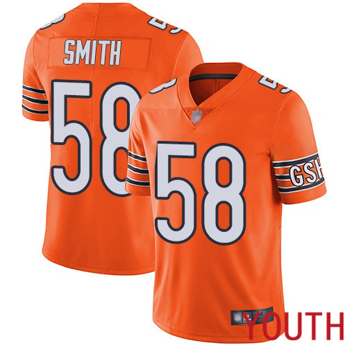 Chicago Bears Limited Orange Youth Roquan Smith Alternate Jersey NFL Football #58 Vapor Untouchable->chicago bears->NFL Jersey